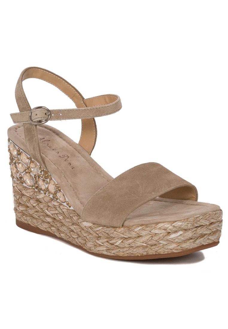 Alma En Pena Sandalen Met Sleehak - Beige 2 Alma En Pena Sandalen Met Sleehak - Beige - Afbeelding 2