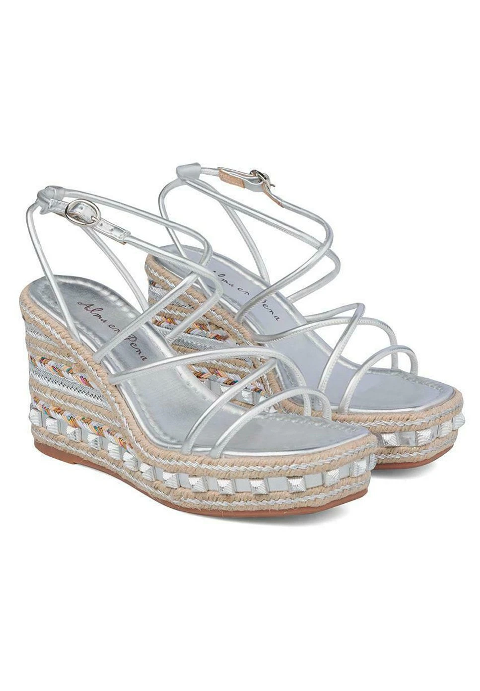 Alma En Pena Martin - Sandalen Met Sleehak - Plata 2 Alma En Pena Martin - Sandalen Met Sleehak - Plata - Afbeelding 2
