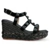 Alma En Pena Bermudez - Sandalen Met Sleehak - Black