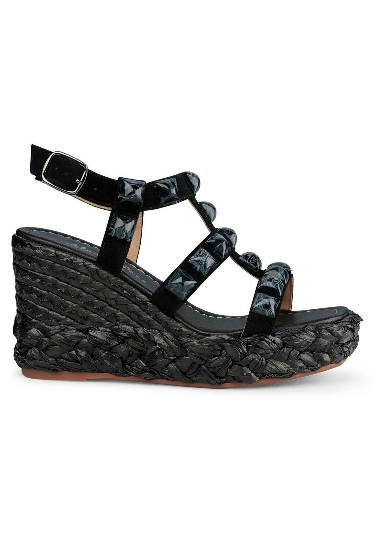 Alma En Pena Bermudez - Sandalen Met Sleehak - Black 1 Alma En Pena Bermudez - Sandalen Met Sleehak - Black