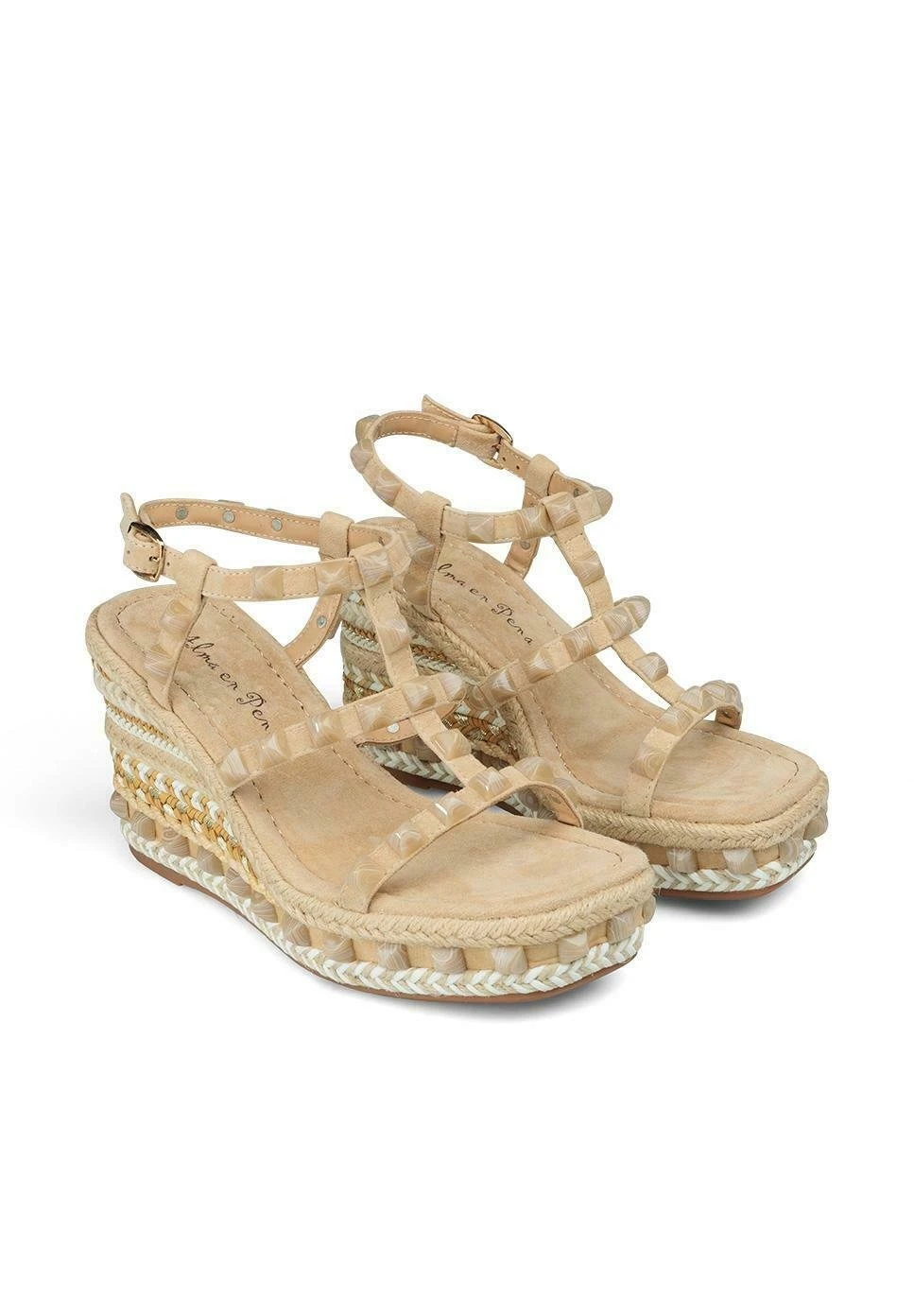 Alma En Pena Zavala - Sandalen Met Sleehak - Arena 2 Alma En Pena Zavala - Sandalen Met Sleehak - Arena - Afbeelding 2