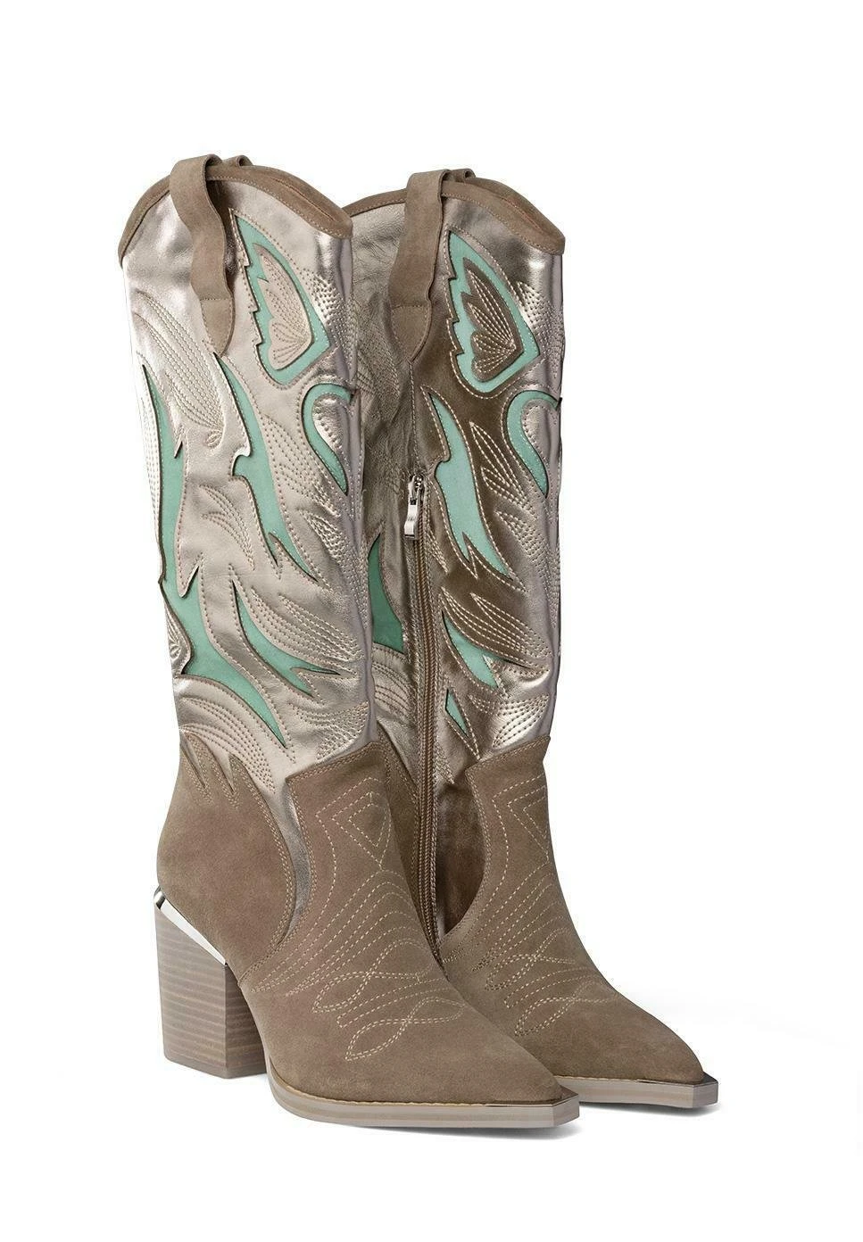 Alma En Pena Dubonnet - Cowboy-/Bikerlaarzen - Verde 2 Alma En Pena Dubonnet - Cowboy-/Bikerlaarzen - Verde - Afbeelding 2