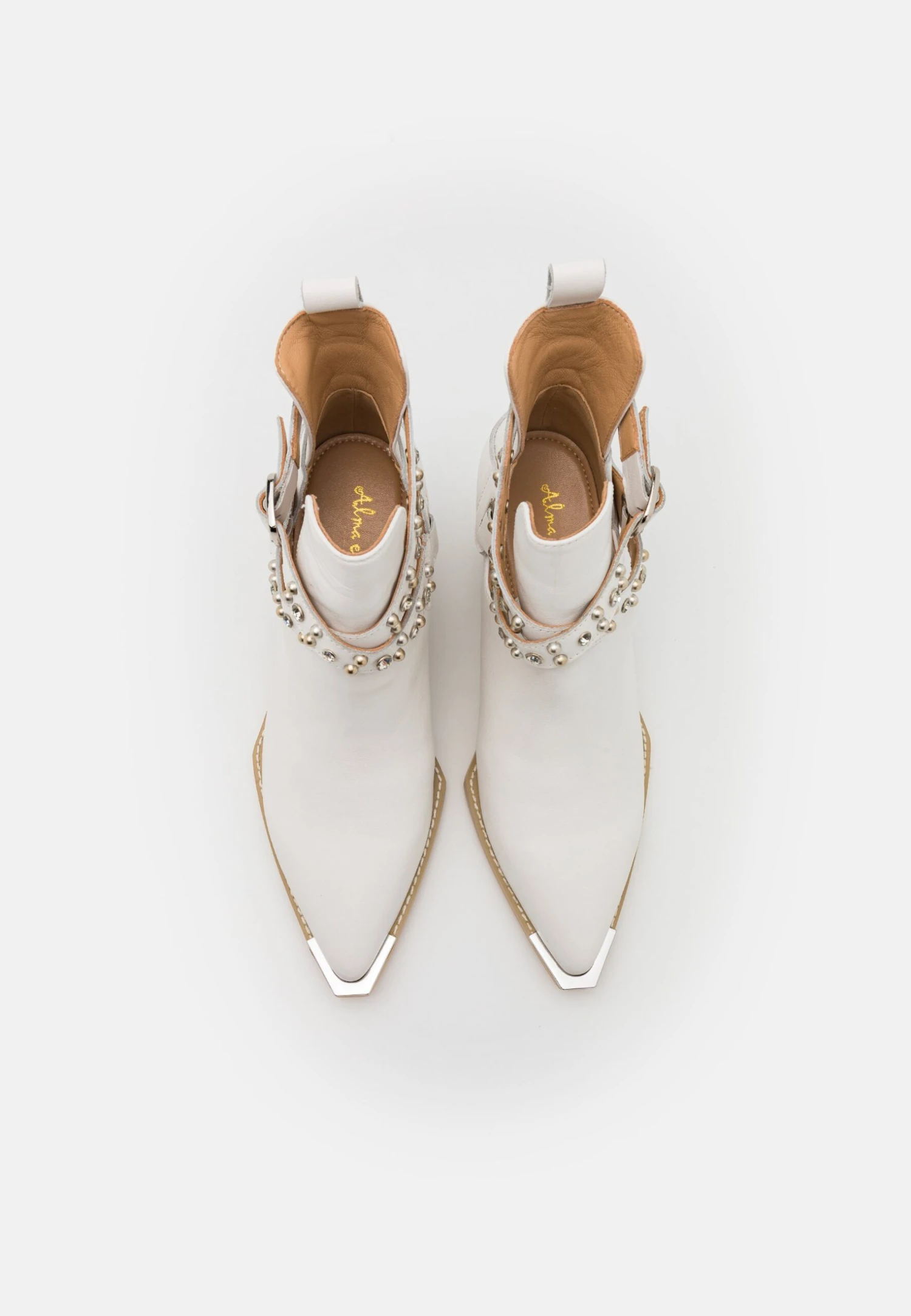 Alma En Pena Enkellaarsjes Met Hoge Hak - White 6 Alma En Pena Enkellaarsjes Met Hoge Hak - White - Afbeelding 6