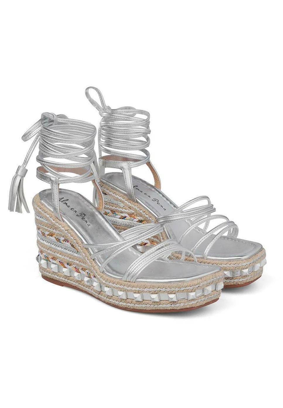 Alma En Pena Armental - Sandalen Met Sleehak - Plata 2 Alma En Pena Armental - Sandalen Met Sleehak - Plata - Afbeelding 2