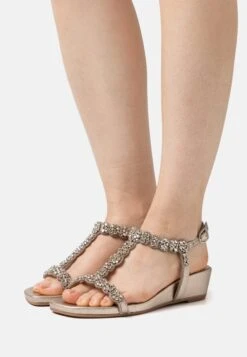 Alma En Pena Sandalen Met Sleehak - Diva Bronze