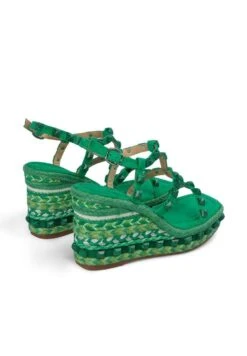 Alma En Pena Zavala - Sandalen Met Sleehak - Verde Oscuro -Alma En Pena Winkel add656f46e0d4976a8ecb68b8021a5d5