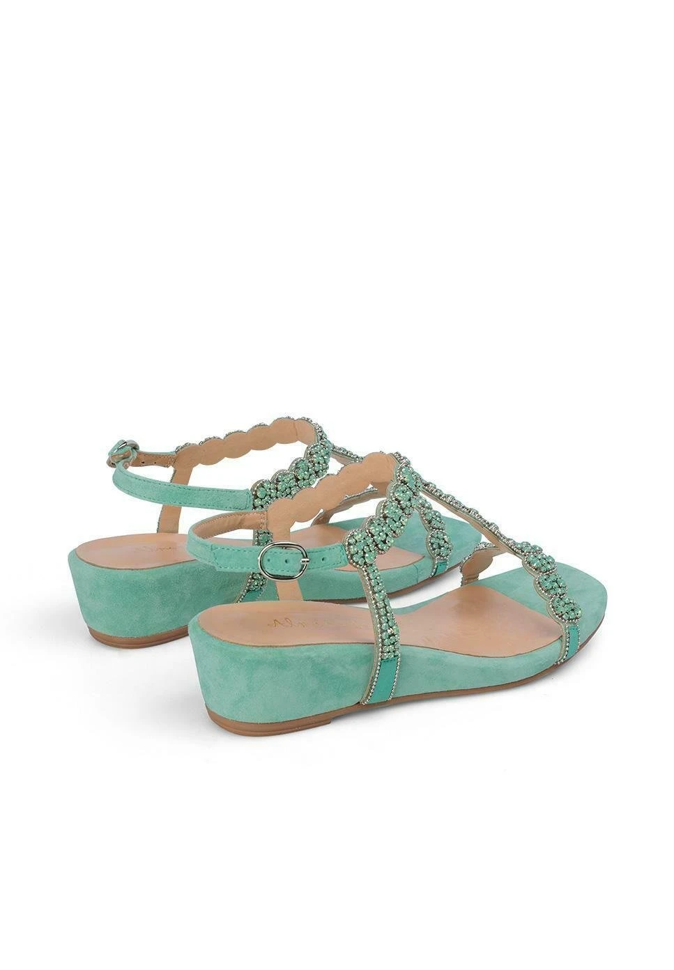 Alma En Pena Alcaraz - Sandalen Met Sleehak - Verde 3 Alma En Pena Alcaraz - Sandalen Met Sleehak - Verde - Afbeelding 3