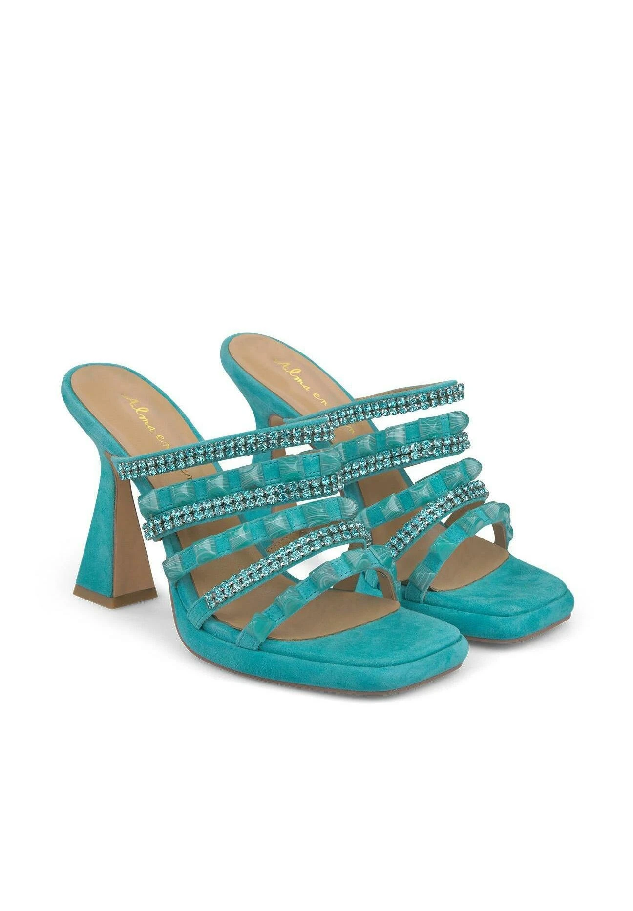 Alma En Pena Bocq - Muiltjes Met Hak - Azul 2 Alma En Pena Bocq - Muiltjes Met Hak - Azul - Afbeelding 2