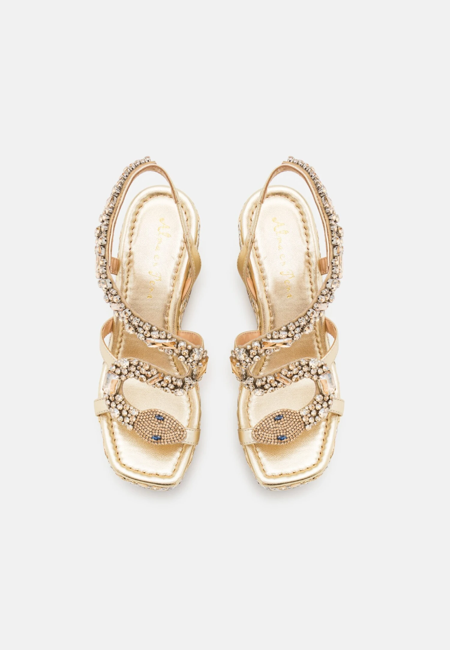Alma En Pena Sandalen Met Plateauzool - Diva Gold 6 Alma En Pena Sandalen Met Plateauzool - Diva Gold - Afbeelding 6