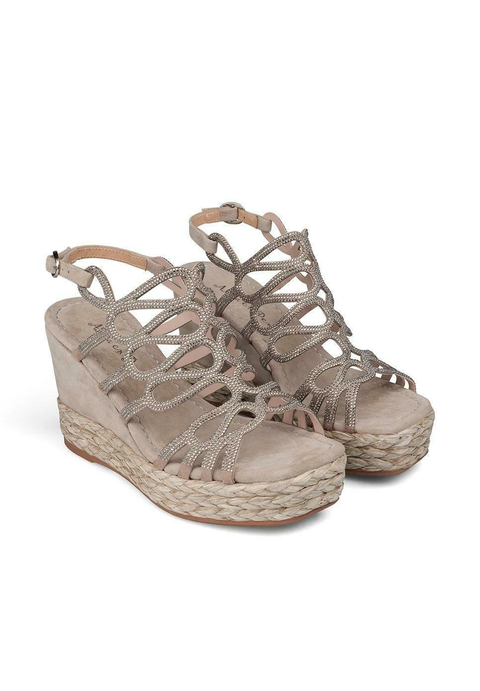 Alma En Pena Dominguez - Sandalen Met Sleehak - Taupe 2 Alma En Pena Dominguez - Sandalen Met Sleehak - Taupe - Afbeelding 2