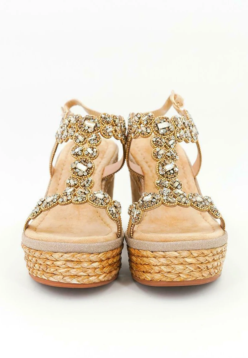 Alma En Pena Osaka - Sandalen Met Sleehak - Sand 4 Alma En Pena Osaka - Sandalen Met Sleehak - Sand - Afbeelding 4