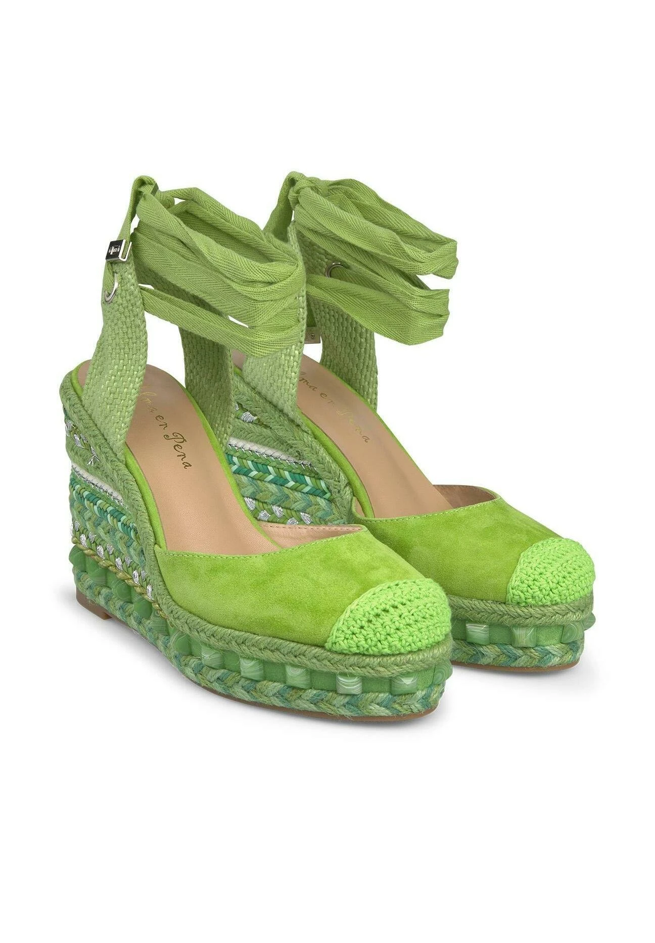 Alma En Pena Gomez - Veterpumps - Verde Neón 2 Alma En Pena Gomez - Veterpumps - Verde Neón - Afbeelding 2